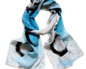 hand Painted Enso Inspired Scarf