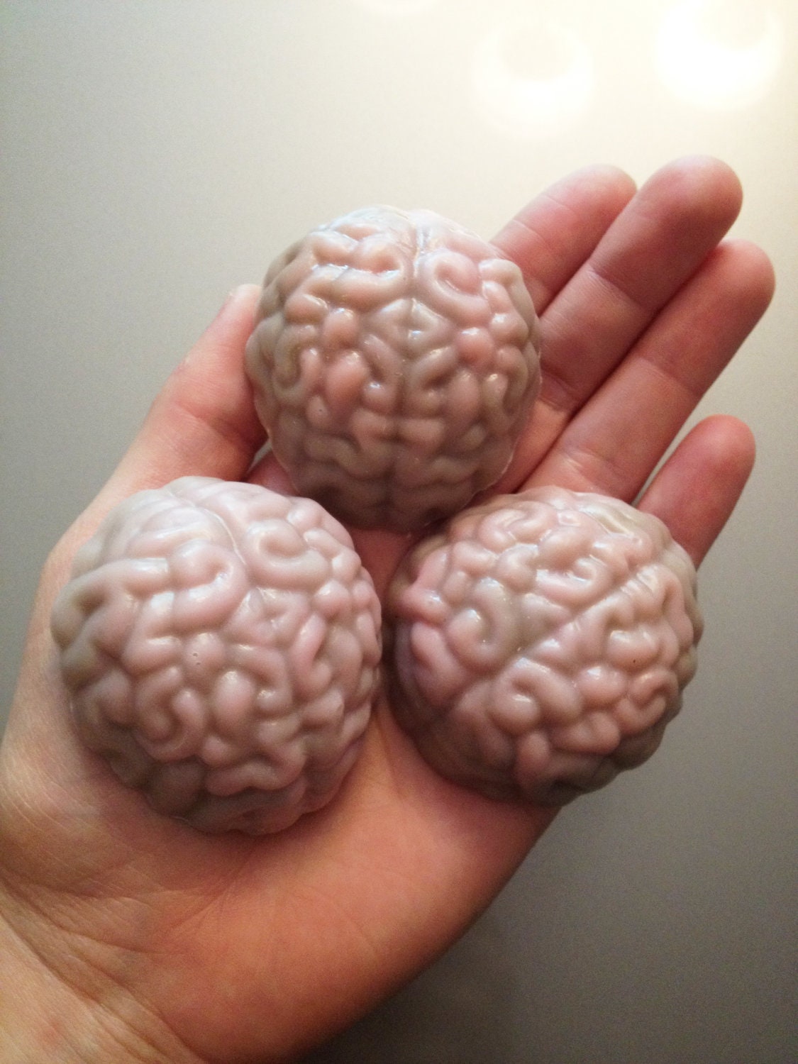 Six Realistic Anatomy Brain Soaps in Buttercreme and Snickerdoodle fragrance by Lavish Handcrafted
