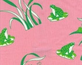 Vintage Pink Frog Fabric - 1 Yard