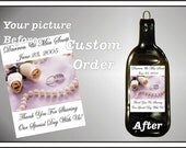 CUSTOM ORDER - Your Wedding Invitation as Slump Melted Flat bottle, elegant cheese tray, spoon rest, great Christmas Gift