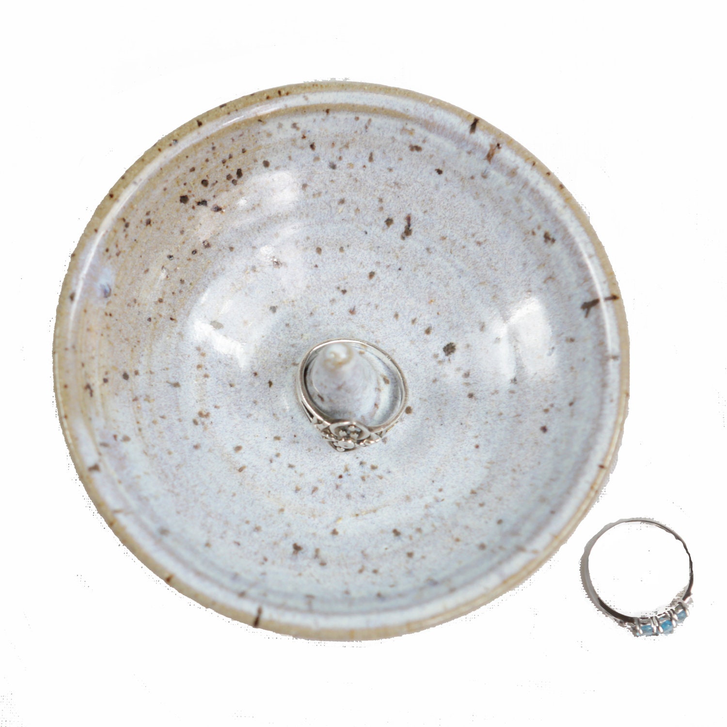 Ring Holder Eggshell Glaze Pottery Gift for Her - FoundationCreations