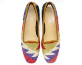 Handmade kilim shoes. Size 39 (US size 8.5) - kilims