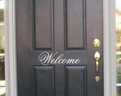 Welcome-Vinyl Lettering words wall quotes graphics Home decor decal custom friends family hallway life love door