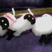 Three little Sheep ,Lamb Christmas Tree Ornaments Made in the 80s