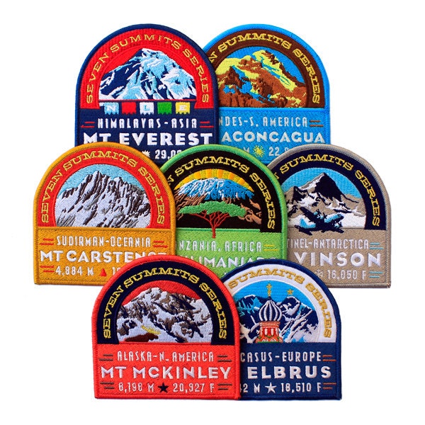 Seven Summits Series Embroidered Patches