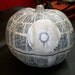Death Star pumpkin - UV and glow-in-dark details - artificial pumpkin
