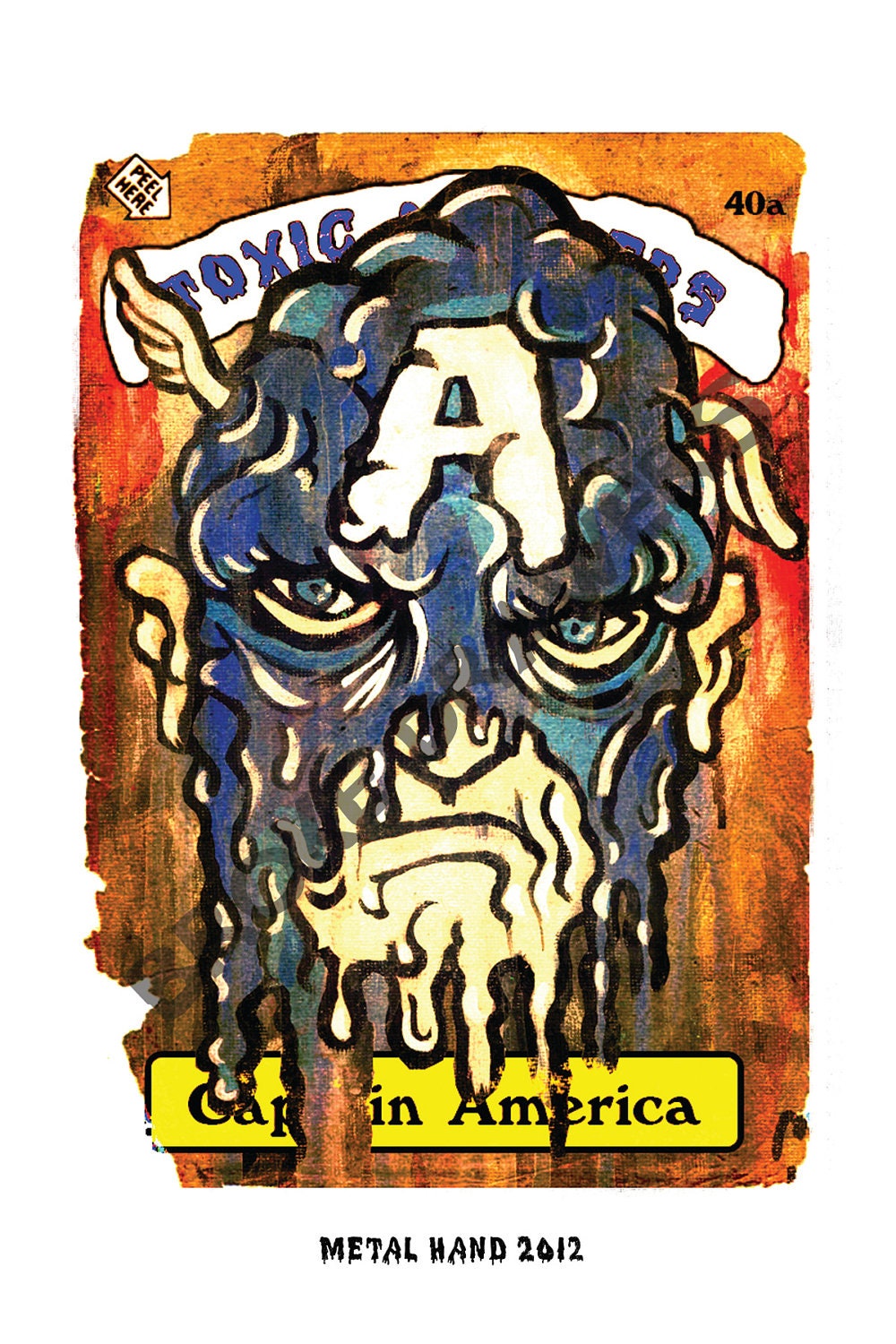 Marvel Comics Avengers Captain America from Toxic Avengers 11 x 17 Art Print