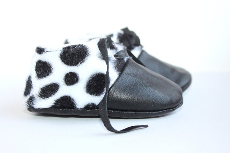 3-6 Months Slippers / Baby Shoes Lamb Leather