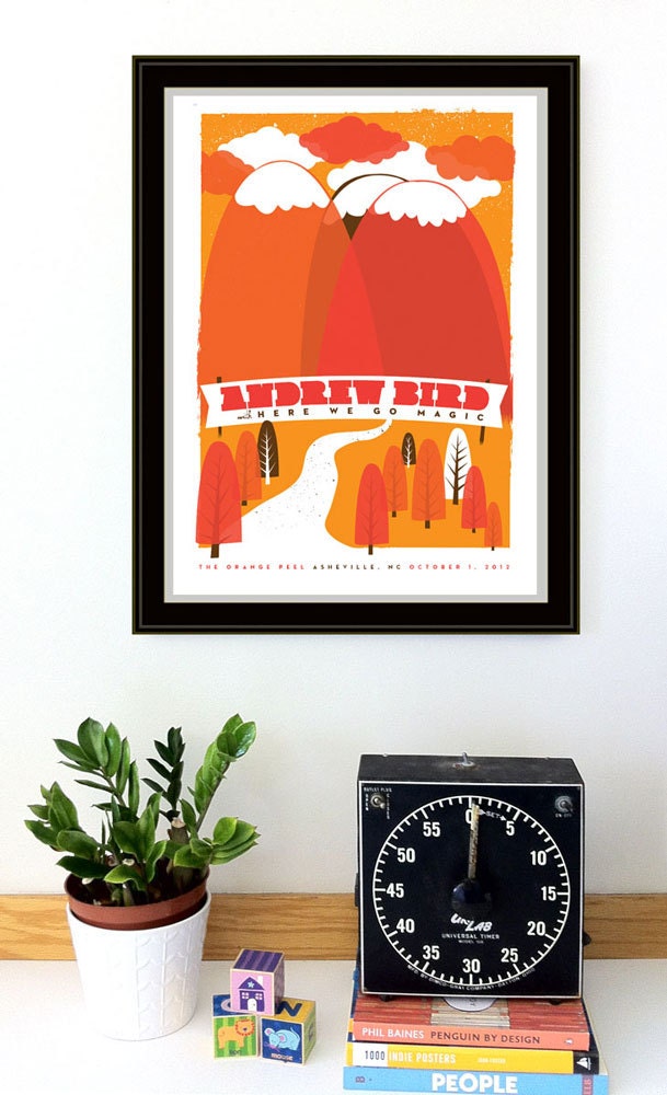 Screenprint Poster - Andrew Bird Show Poster Asheville Silkscreen Rock Gig Print