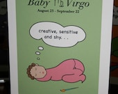 Virgo Baby Shower Gift Card Astrology