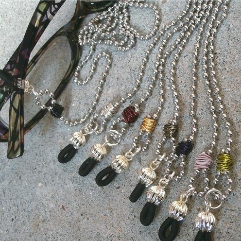 Glasses Chains, Eyeglass Leashes, COOL Eyeglass Chain Holder for a YOUTHFUL Look - Choose Your Color - Ball Chain, Industrial