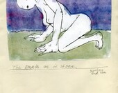 The Earth as It Shook (original drawing/collage, 2012)