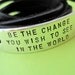 Be the Change Bracelet - Be the change you wish to see in the world - Personalized wrap bracelet