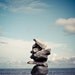 beach photography . rock cairn . zen print . nature print . cottage decor . 8x10 . Michigan . Reach