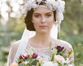 Silver Monarch Butterfly Floral Crown Halo style 1895