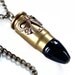 Black Onyx Recycled Brass Bullet Necklace Sexy Cowgirl Jewelry