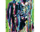 Day of the Dead (Dia de los Muertos) Wedding - 12 x 18 High Quality Pop Art Print