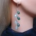 Agate Jade Earrings- Silver, Zig Zag Design with Gemstones