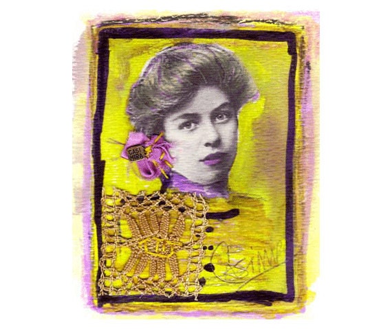 ELEANOR ROOSEVELT mixed media PRINT - International Women's Day - March 8