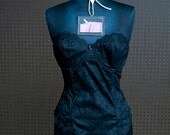 Vintage Black Lace Corset "Rebel" Bustier Top DD 36
