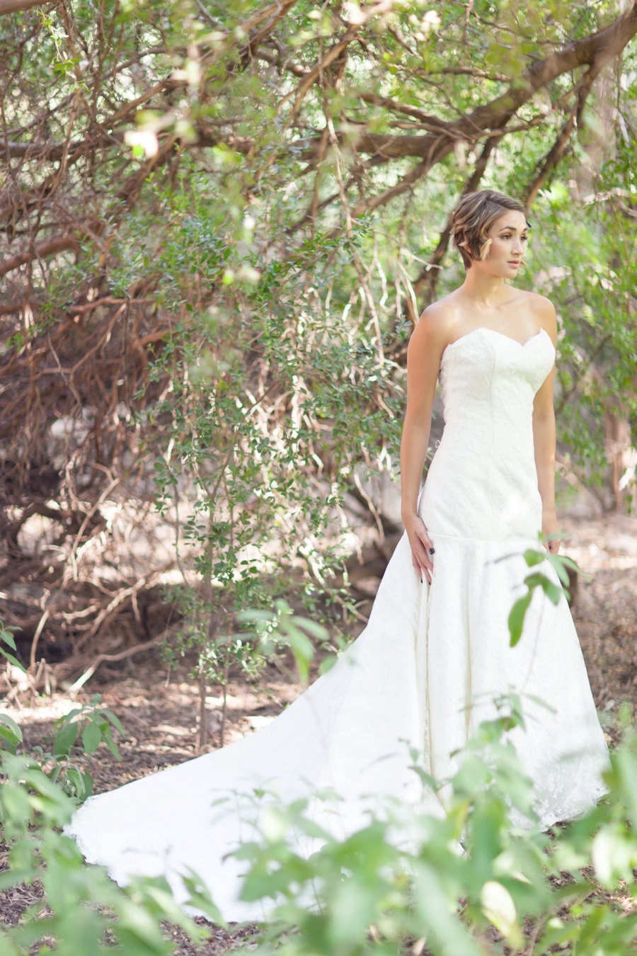 Lace Wedding Dress - Fit and Flare Train