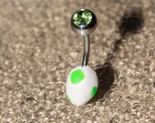 Yoshi Egg - Super Mario Brothers Belly Ring Sugical Steel 14g Gauge