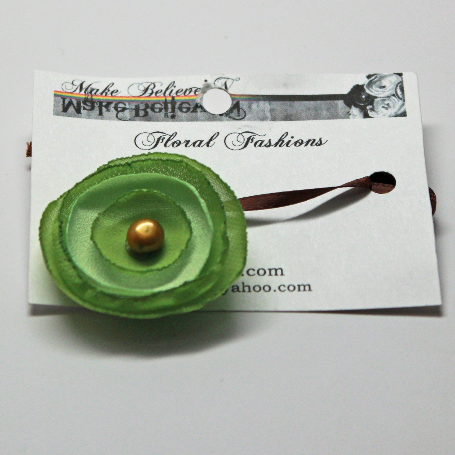 Lime green flower necklace