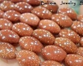12mm GOLDSTONE Gemstone Shimmery Copper Colored Rice Or Barrel Shaped Beads On A 13 1/2 Inch Strand Jewelry Supplies