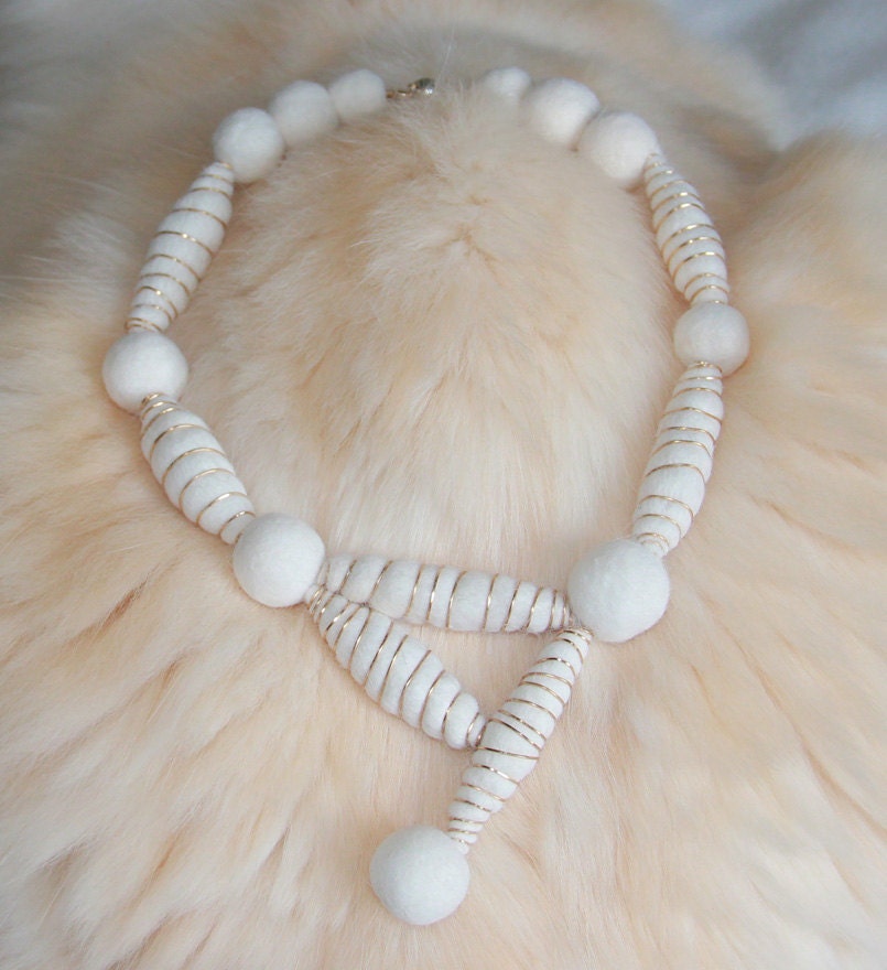 TUBULAR TOO felted cat hair necklace