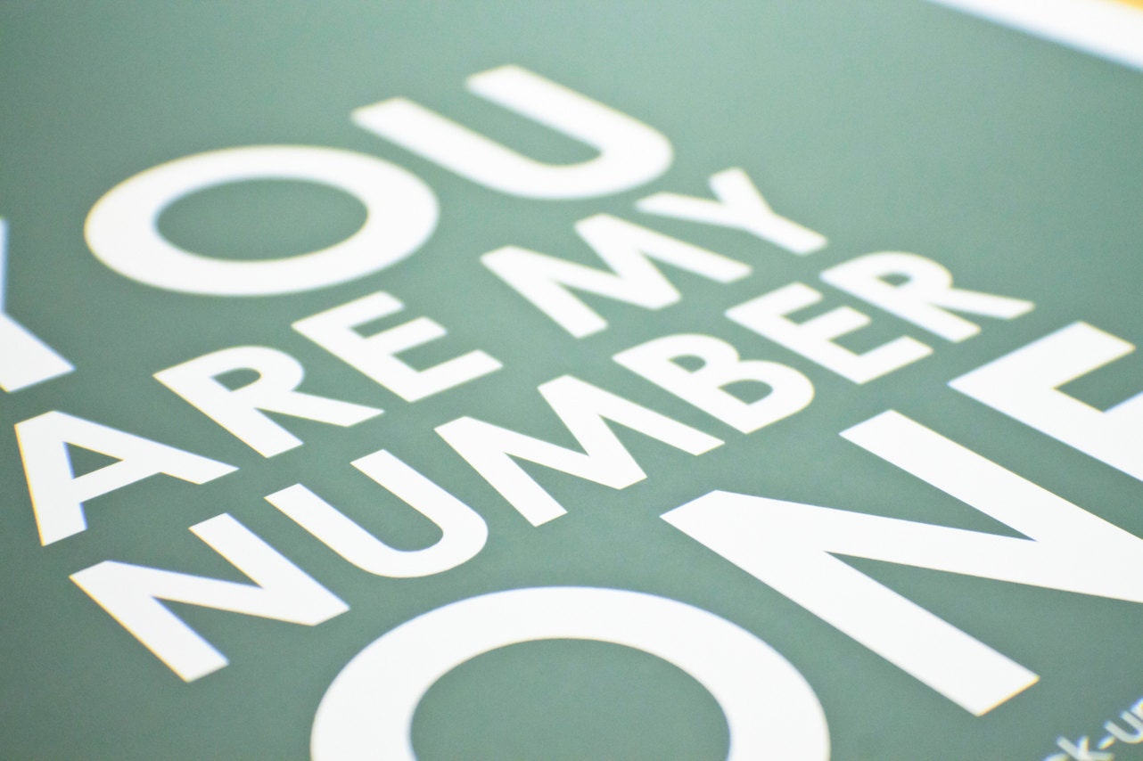 50% OFF FAB.COM Overstock- My Funny Valentine - 12x18 Anti-Romance Prints: You are my Number One