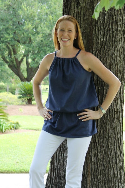INSTANT DOWNLOAD Sunny Halter Top- Women's PDF sewing pattern - Seamingly Smitten - sewing pattern - halter top - womens dress