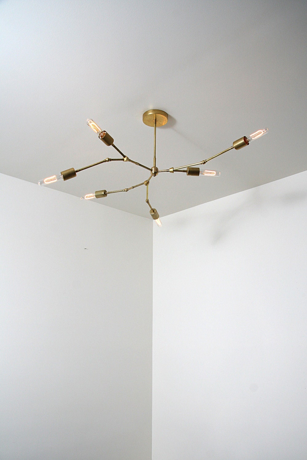 handmade brass ceiling mounted light fixture - ''BCM-6"