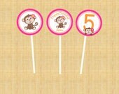 Monkey Cupcake Toppers-Printables Il_170x135