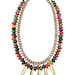 Summer Cluster Necklace-Fringe Necklace, Trendy, Multicolored Necklace, Beadwork, Beaded Necklace, Stone Necklace