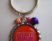 Adoption Bottle Cap Keychain