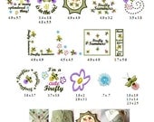 Summer Fireflies Embroidery Design Set