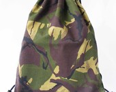 Green Army Camouflage Waterproof  Backpack, Rucksack, Gym Bag or Swim Bag