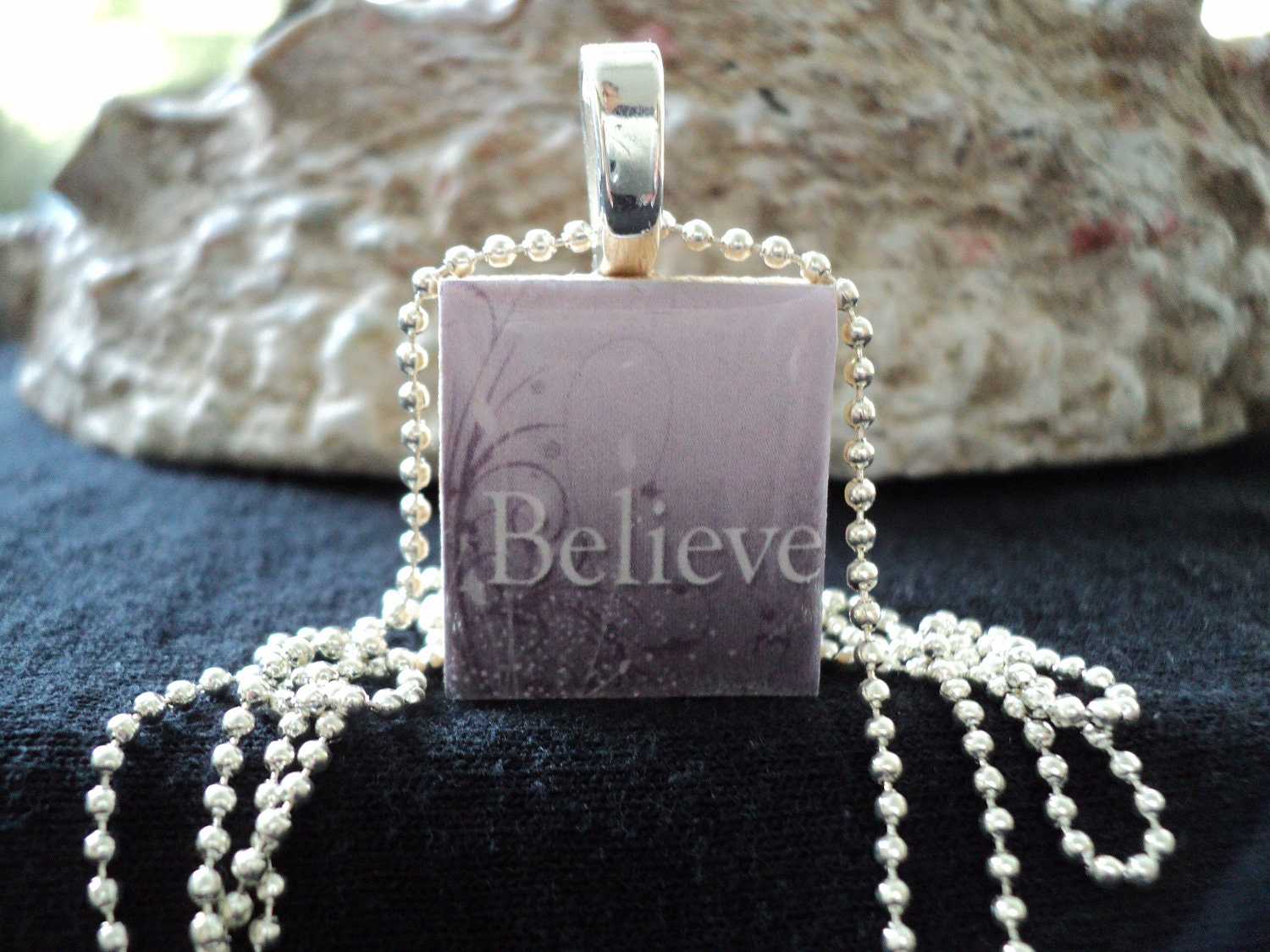 Believe Scrabble Tile Pendant