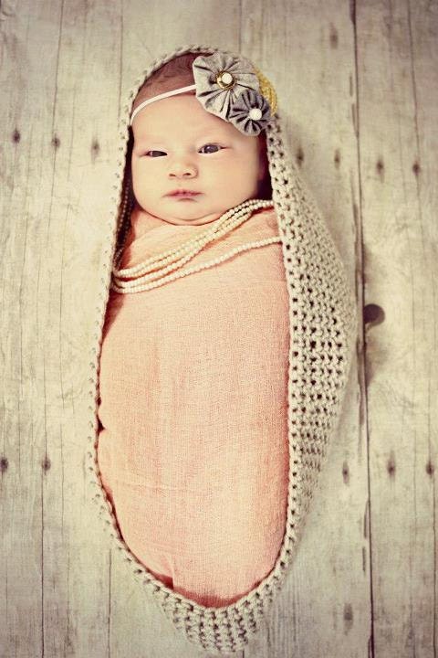 Baby Headband -Yellow and Gray Headband - Fall Photo Prop - Newborn Headband - Fabric Flower Headband