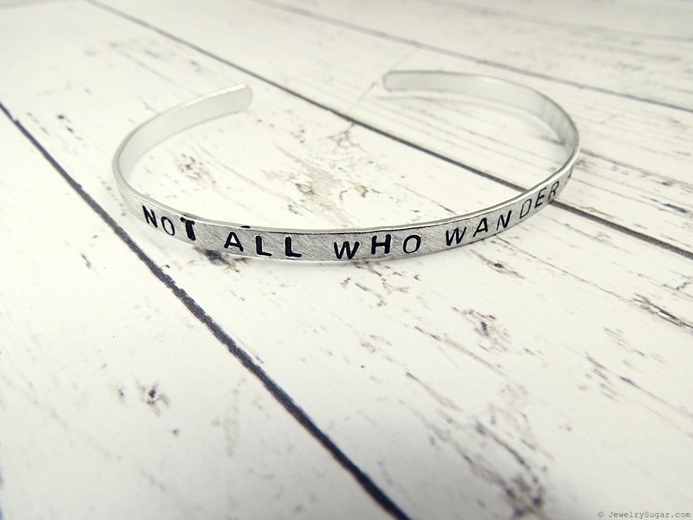 ONE Personalized Thin Cuff Metal Stack Bracelet (Industrial Aluminum, Copper or .925 Sterling Silver) Custom-Sized