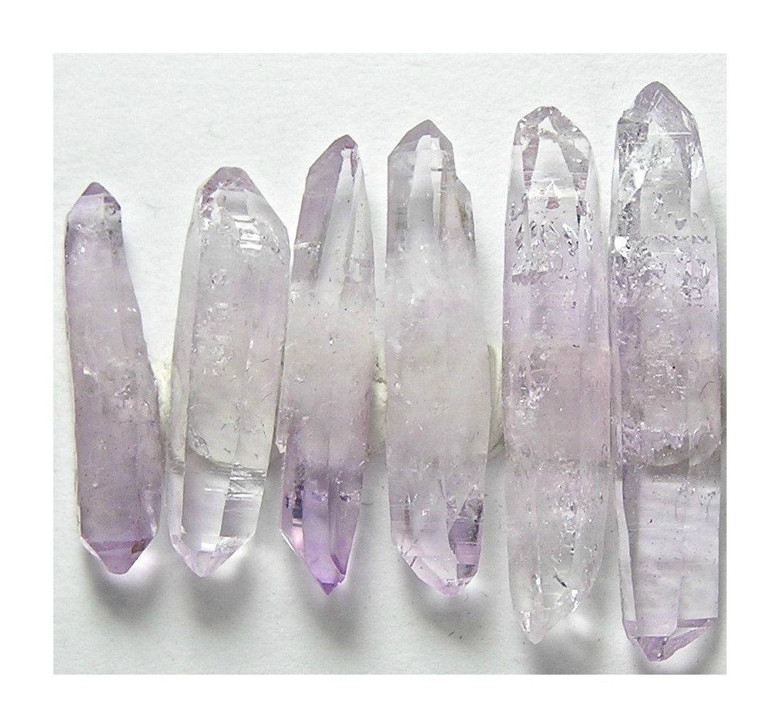 Purple Amethyst Raw Crystals Stone Jewelry Points All Double Terminated