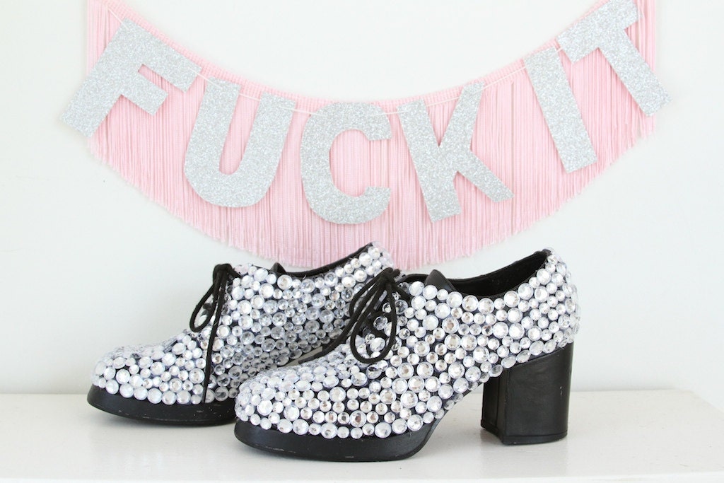 fancy . feel good platform oxfords, one off handmade