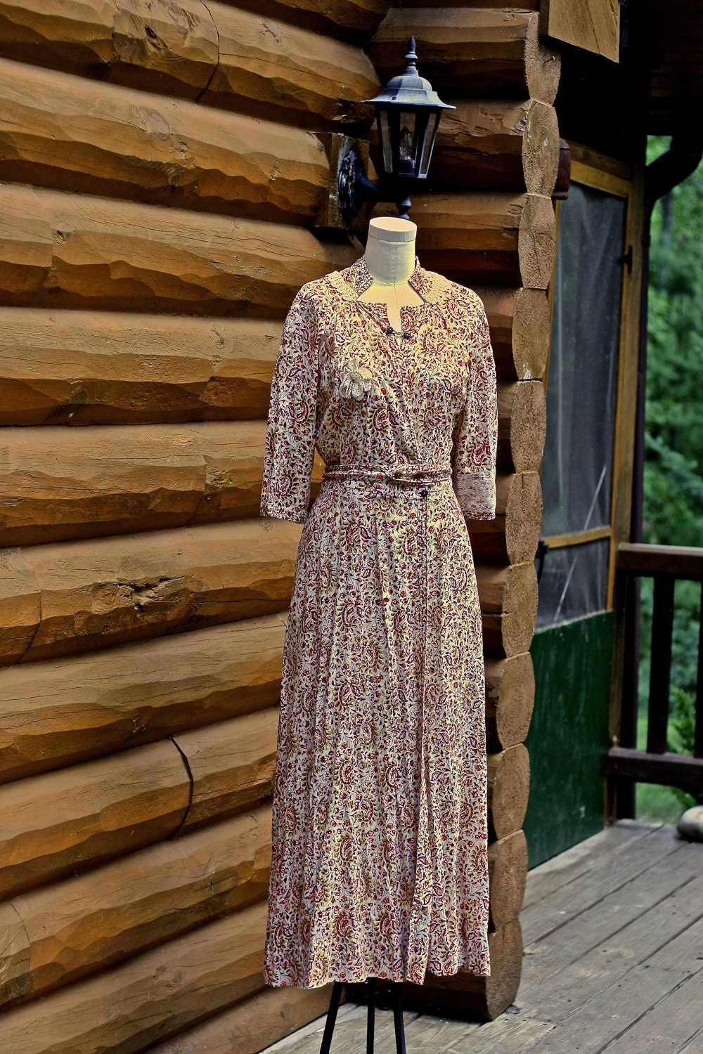 Vintage // 1940s // Pocket Full of Paisley // Handmade Dressing Gown // Lounge Pants // Set