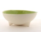 Medium Footed Bowl in Bright Green