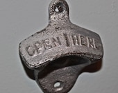 Bottle Opener /Silver Cast Iron /Vintage, Retro Feel /Kitchen, Man-cave, Game Room, Patio, Hangout /Metal Wall Decor