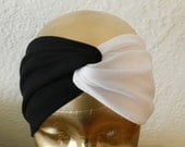 Half & Half, Black and White, Turband Twist Headband