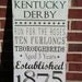 12x24 Kentucky Derby Word Art Painted Sign