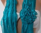 Mothers Day gift  Gorgeous Accessories....It made with good quality chiffon fabric ...Turquoise