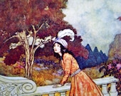 Arabian Princess Edmund DULAC PRE-RAPHAELITE Doublesided Color Print