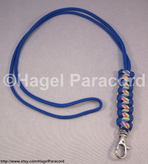 Custom cobra weave paracord lanyard